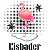 Eisbader-Flamingo Eisbad Winterschwimmer