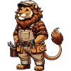 Cute Lion Craftsman