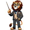 Professeur de lion mignon