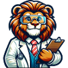 Scientifique Lion mignon