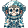 Cute Monkey Astronaut