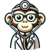 Médecin singe mignon