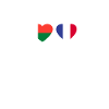 Madagascar France Heartbeat Flag Malagasy