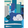 Collage bleu