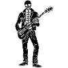 Squelette guitariste (noir)