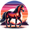 Brown Quarter Horse Art