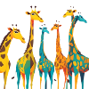 Bunte Giraffen