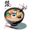 Japanese Ramen Halloween Ukiyo-E Art