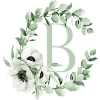 Buchstabe B mit Blumen