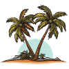 Palm Trees Island Summer