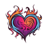 Heart, Fire, Love, Flame