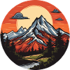 Mountains, Landscape, Nature, Circle
