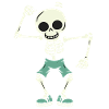 Dancing Skeleton Skull