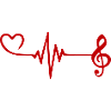 Partition Pulse Heart Love