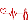 Pliers Pulse Heart Love
