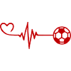 Soccer Heart Pulse Heartbeat