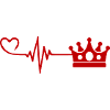 Crown Heart Pulse Heartbeat