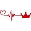 Crown icon Love Pulse Heart
