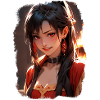 Porträt eines chinesischen Mädchen-Mangas