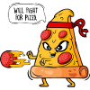 Fight for pizza
