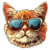 Cat with sunglasses