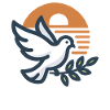 Sunrise Dove of Peace - minimalistisk kunst for harmoni