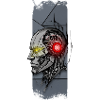 Mechanischer Verstand: Cyborg-Roboterkopf