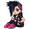Fille punk gothique cool