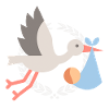 Cigogne avec bébé 2029