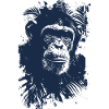 Chimpanzee Palm Trees Blueprint
