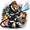 Fire Truck Lion Gift