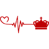 Crown Pulse Heart Symbol