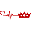 Couronne d’amour pulsation coeur