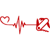 Pocket Knife Love Pulse Heart