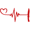 Knife Pulse Heart Love