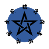 KU-JI MANTRA / indigo - Japanise KANJI