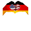 USA Germany Heart - Dual Citizenship Design