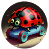 Ladybug on skateboard