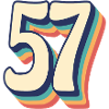 t-shirt retrò vintage number 57 fifty seven