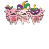Mardi Gras Axolotl Carnival Costume