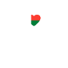 Drapeau malgache de Madagascar Heartbeat