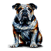 Polygon Art Bulldog English Bulldogs