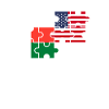 Madagascar USA Drapeau Américain Malgache