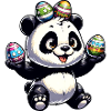Cute Panda & Funny Easter Eggs