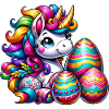 Ostern Einhorn & Bunte Eier