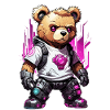 Cyberpunk Teddy Bear Robot