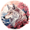 Japanischer Wolf, Kirschblüte