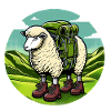 Sheep Hiking Pop Art