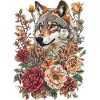 Wolf and flowers