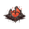 Heart carved in stone